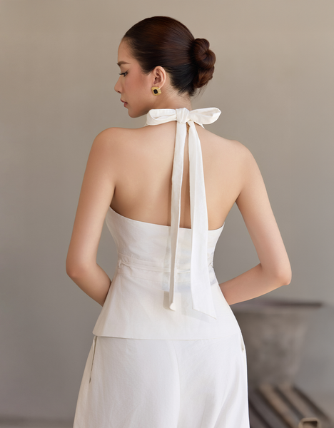  ÁO CỔ V BUỘC NƠ 