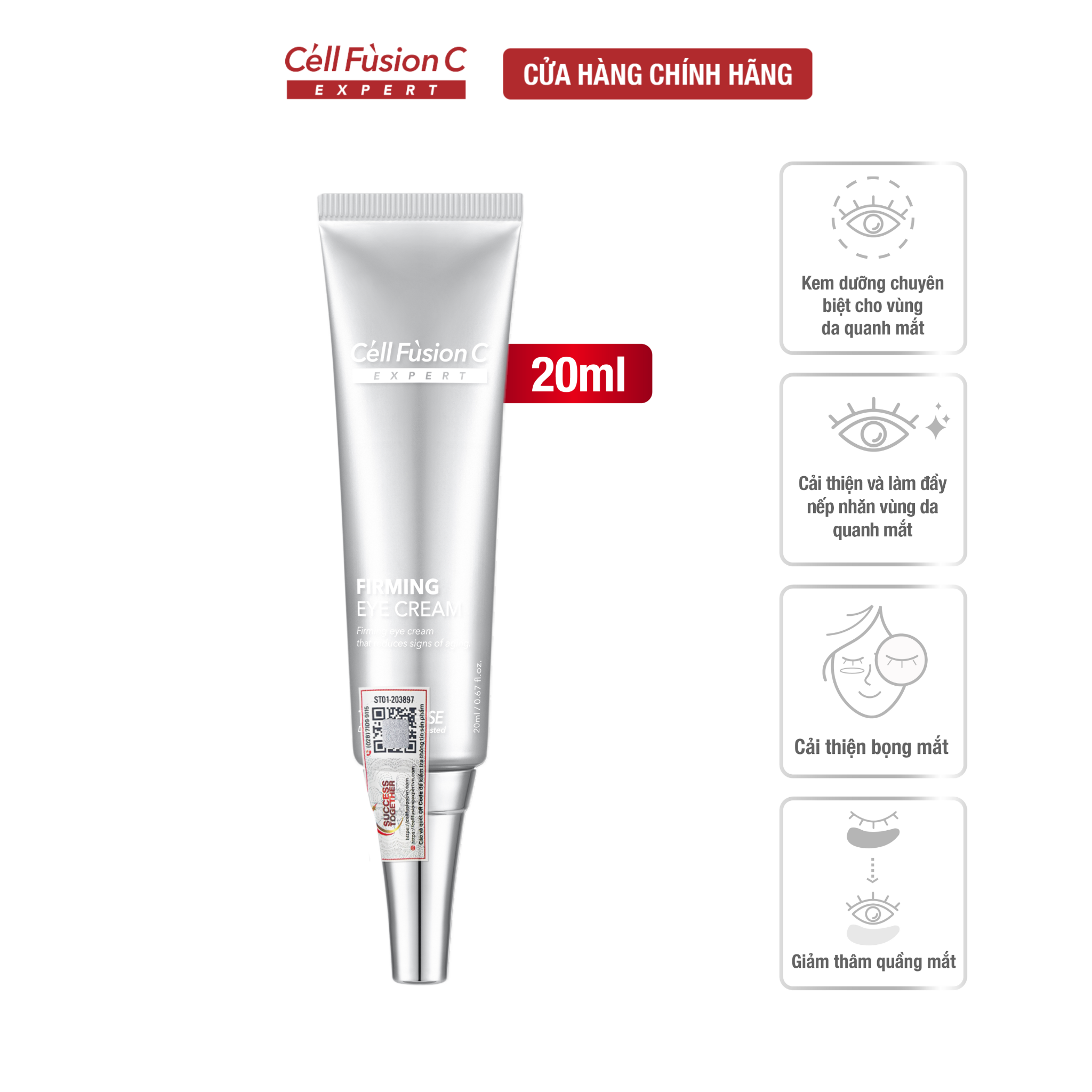  Kem Dưỡng Vùng Mắt Săn Chắc, Ngăn Ngừa Lão Hóa Cell Fusion C Expert Time Reverse Firming Eye Cream 