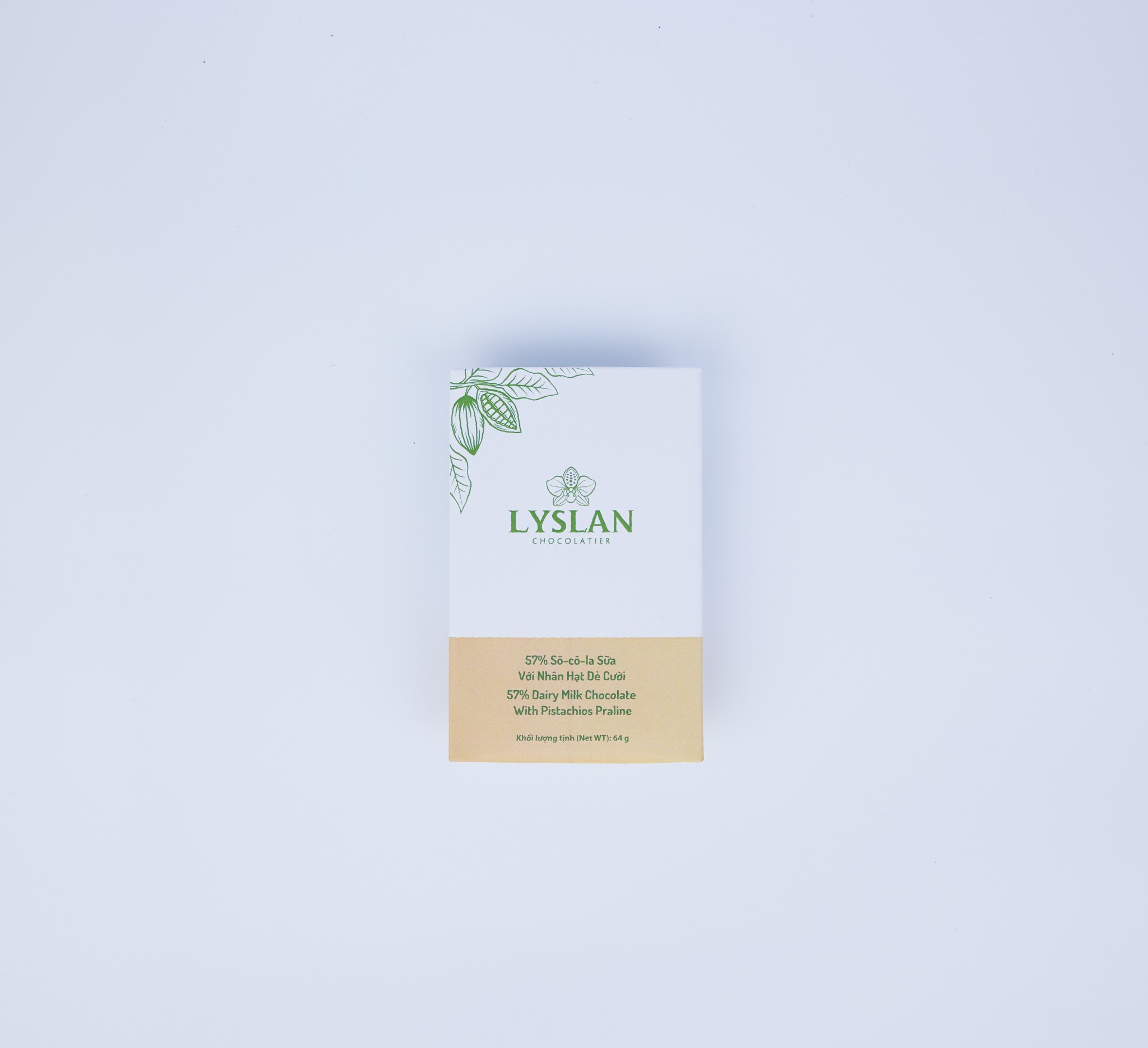 57% Dairy Milk Chocolate with Pistachios Praline 64g