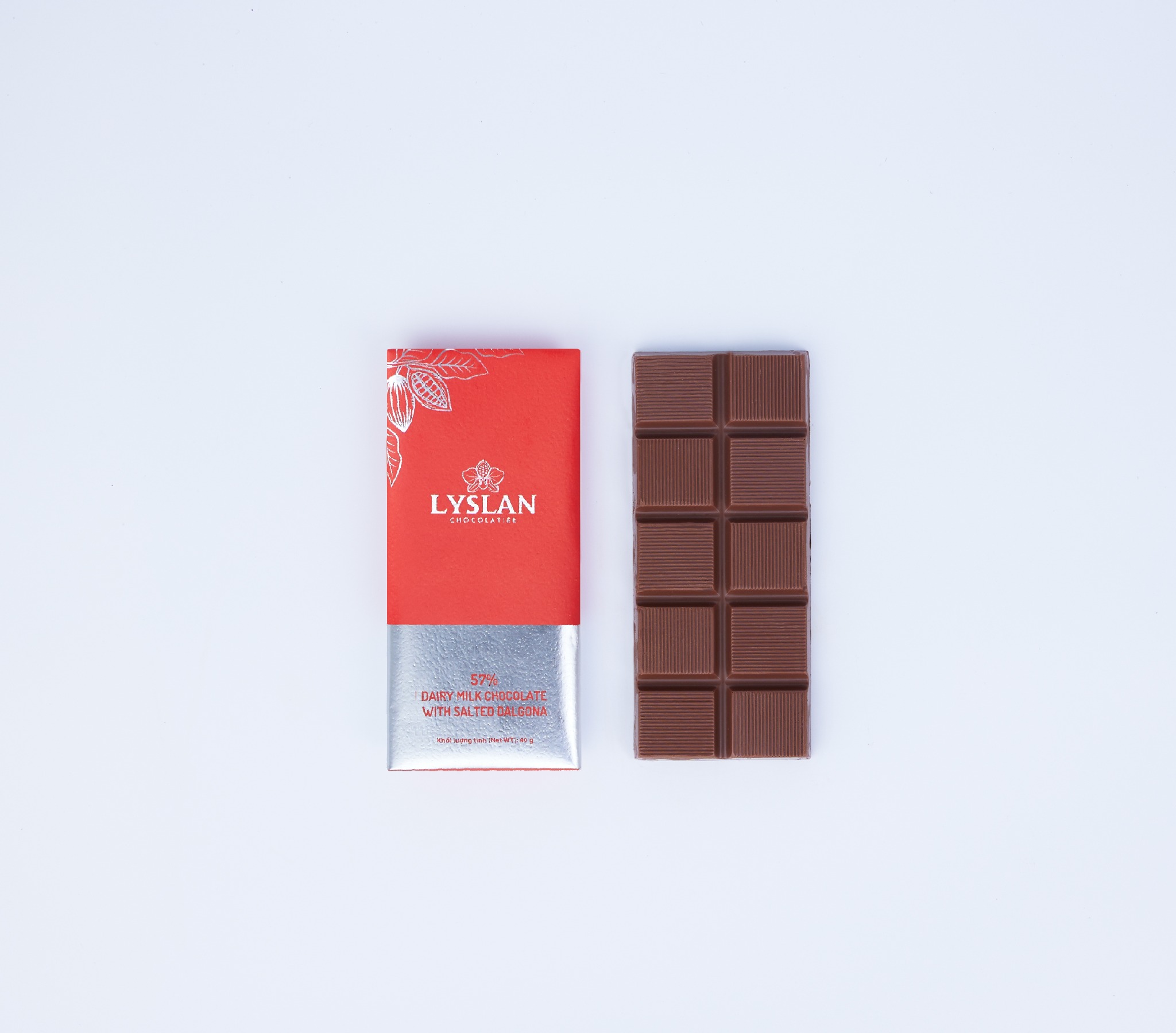 57% Dairy Milk Chocolate with Salted Dalgon 40g
