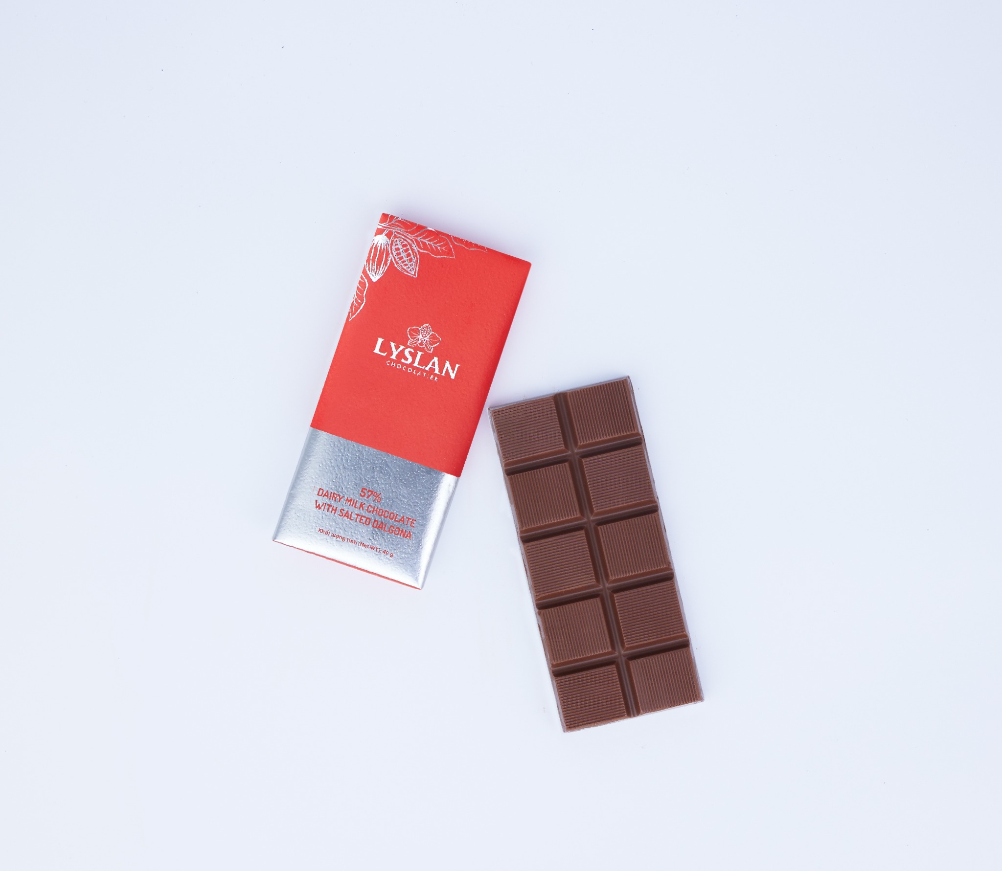 57% Sô-cô-la Sữa với Kẹo Dalgona Mặn 40g