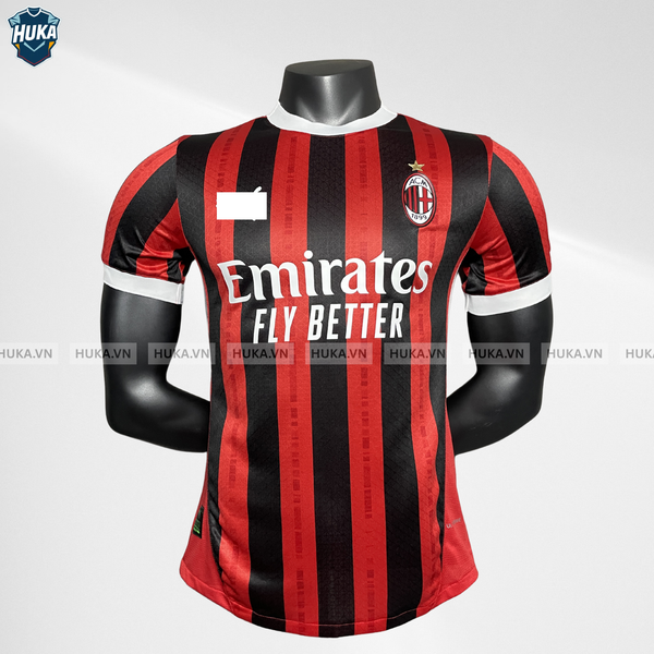  Áo Ac Milan sân nhà đỏ đen 24/25 bản Player 