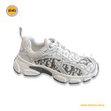 Giày thể thao Dior D- Connect trắng phối hoạ tiết Dior Oblique dành cho nam nữ xuống phố