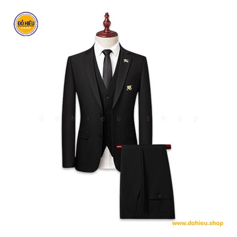 Bộ Suit đen 3 mảnh Burberry cho nam công sở