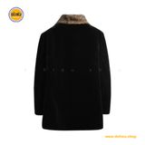 Áo khoác dạ Burberry Men's Velvet Goose Down Fur Coat - Phối đồ nam xuống phố