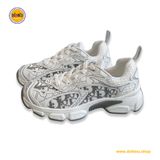 Giày thể thao Dior D- Connect trắng phối hoạ tiết Dior Oblique dành cho nam nữ xuống phố