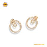 Bông tai đính đá Fendi - Trang sức nữ công sở