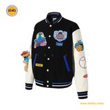 Áo khoác bóng chày thể thao 13DE MARZO X SESAME STREET COOKIE MONSTER BEAR dành cho nam & nữ
