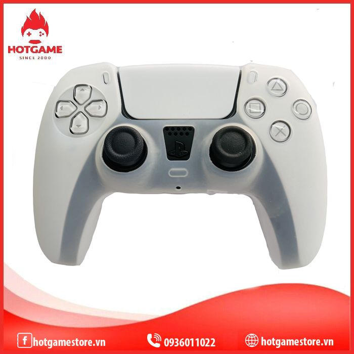 Bọc silicon tay ps5 màu trắng
