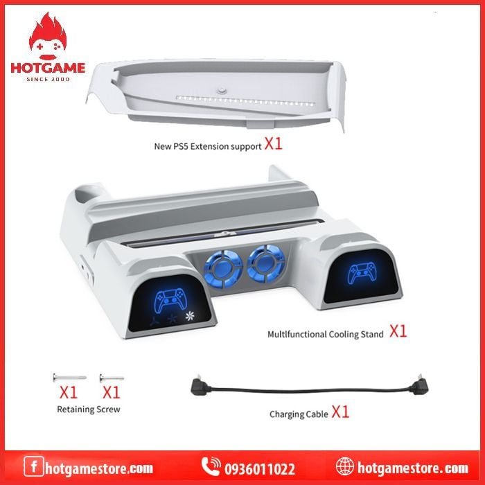 Chân đế kèm tản nhiệt Ps5 Slim/ Pro