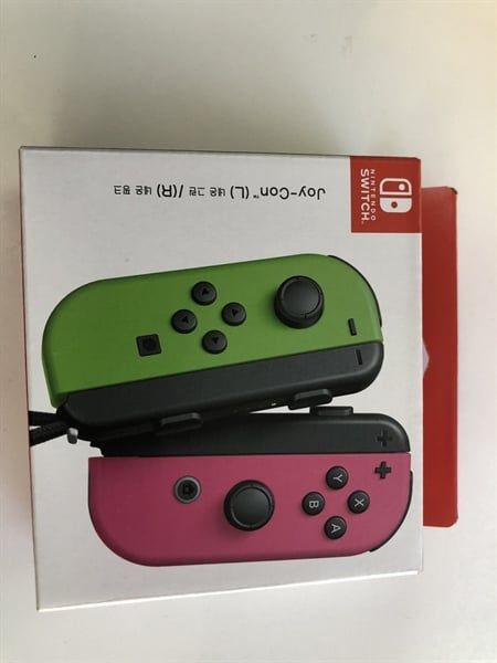 Tay cầm joy-con màu hồng xanh lá