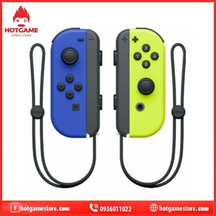 Tay cầm Joy-con màu xanh vàng