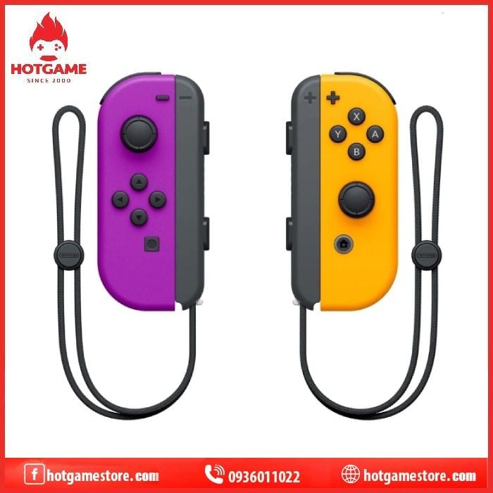 Tay cầm Joy-con màu tím cam