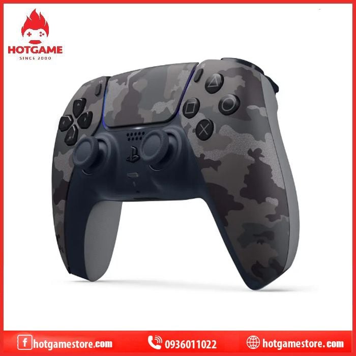 Tay cầm Ps5 Grey Camo ( nhập khẩu )