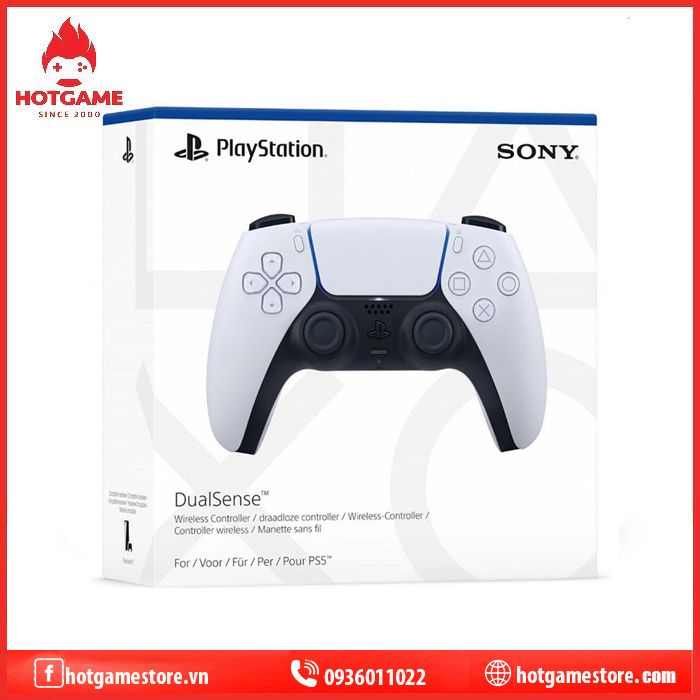 Tay cầm Ps5 màu trắng ( nhập khẩu )