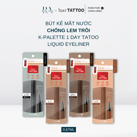 Bút kẻ mắt chống lem trôi K-Palette 1DAY TATTOO Liquid Eyeliner