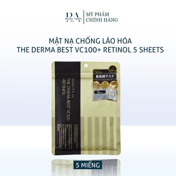 Mặt nạ chống lão hóa The Derma Best VC100 + Retinol 5 Sheets