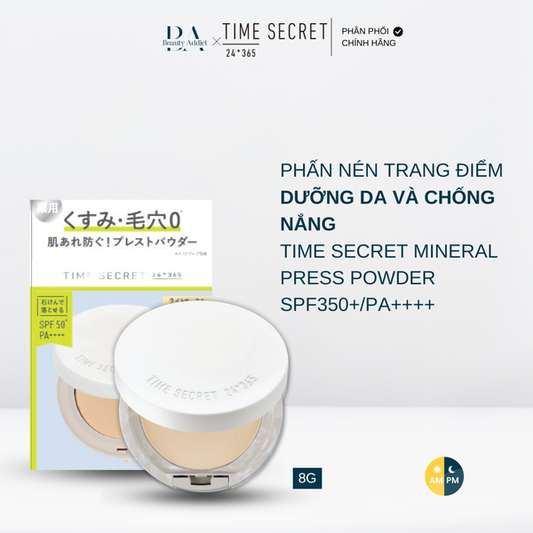 Phấn nén trang điểm dưỡng da và chống nắng TIME SECRET SPF50+/PA++++