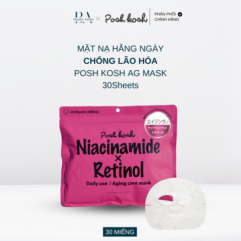 Mặt nạ dùng hằng ngày chống lão hóa - POSH KOSH AG MASK 30Sheets