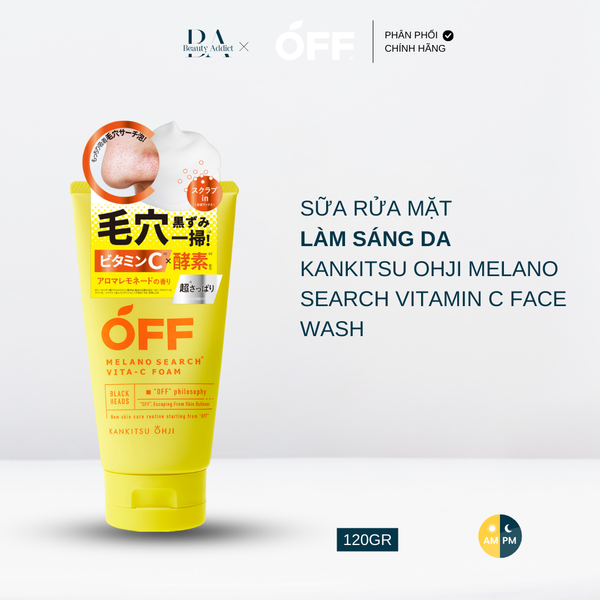 Sữa rửa mặt làm sáng da KANKITSU OHJI Melano Search Vita C Facial Wash