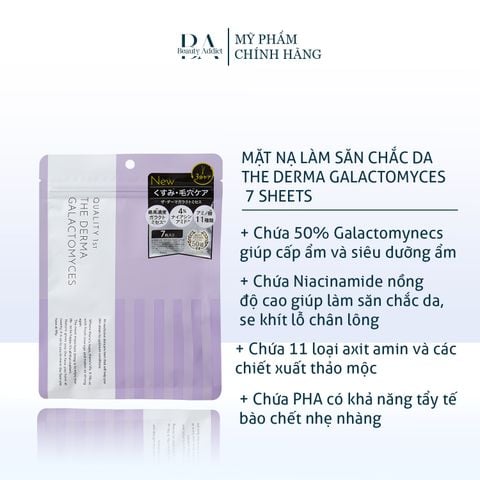 Mặt nạ làm săn chắc da The Derma Galactomyces 7 Sheets