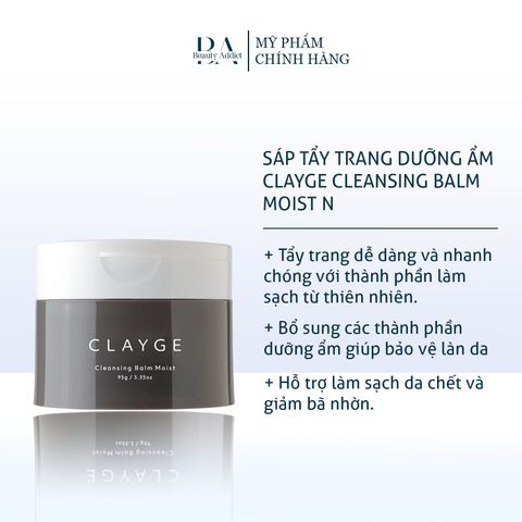 Sáp tẩy trang dưỡng ẩm Clayge Cleansing Balm Moist N