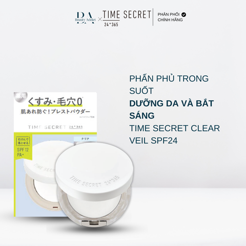 Phấn phủ kiềm dầu chống nắng TIME SECRET Clear Veil