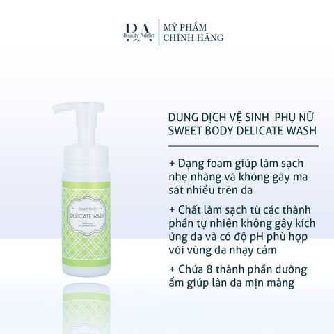 Dung dịch vệ sinh phụ nữ mùi thảo mộc Sweet Body Delicate Wash