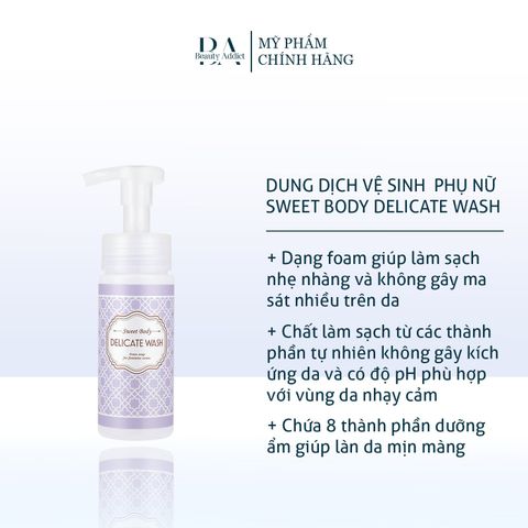 Dung dịch vệ sinh phụ nữ mùi phấn Sweet Body Delicate Wash PS