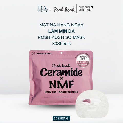 Mặt nạ dùng hằng ngày làm mịn da - POSH KOSH SO MASK 30Sheets