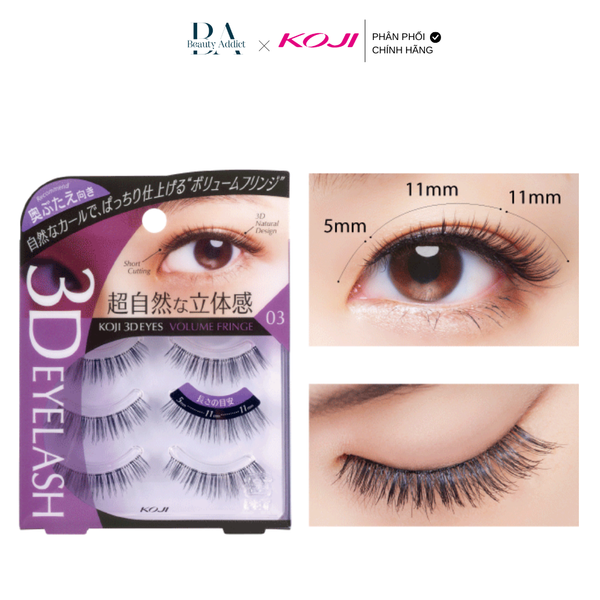 Lông mi giả Koji 3D eyelash (tái sử dụng được 30 lần)