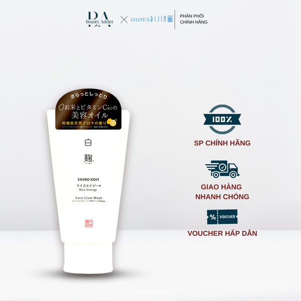 Sữa rửa mặt chiết xuất men gạo Kuramoto Bijin Rice Energy Shirokoji Clear Wash