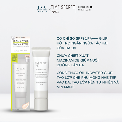 Kem lót chống nắng TIME SECRET Mineral Primer Base SPF23/PA+++