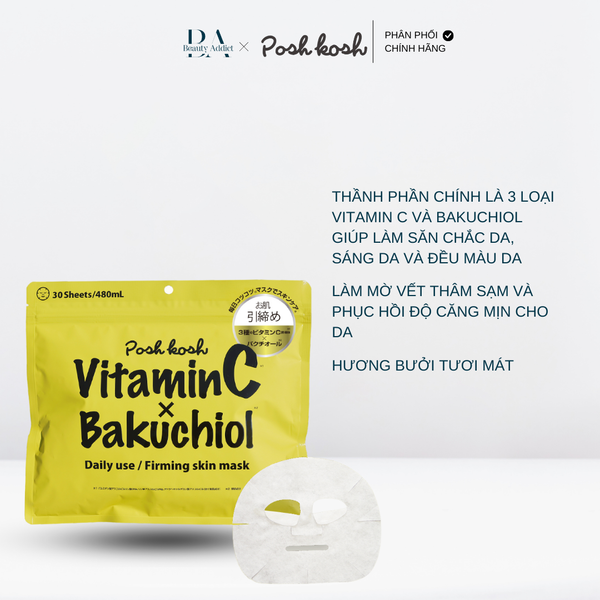 Mặt nạ dùng hằng ngày làm săn chắc - POSH KOSH FR MASK 30Sheets