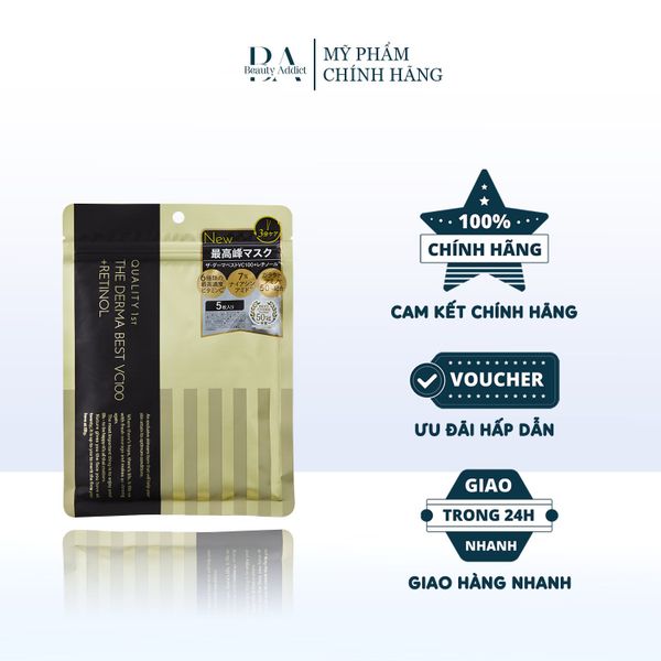 Mặt nạ chống lão hóa The Derma Best VC100 + Retinol 5 Sheets