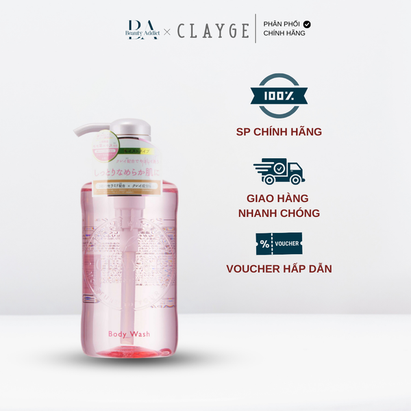 Sữa tắm dưỡng ẩm hương đào Clayge Body Wash M