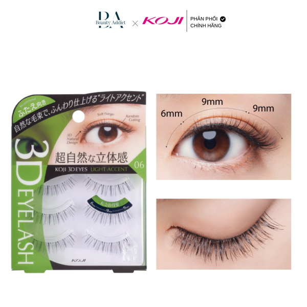 Lông mi giả Koji 3D eyelash (tái sử dụng được 30 lần)