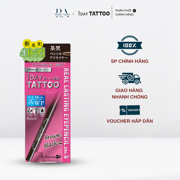 Chì kẻ mắt chống nước K-PALETTE Real Lasting Eyepencil 24h WP