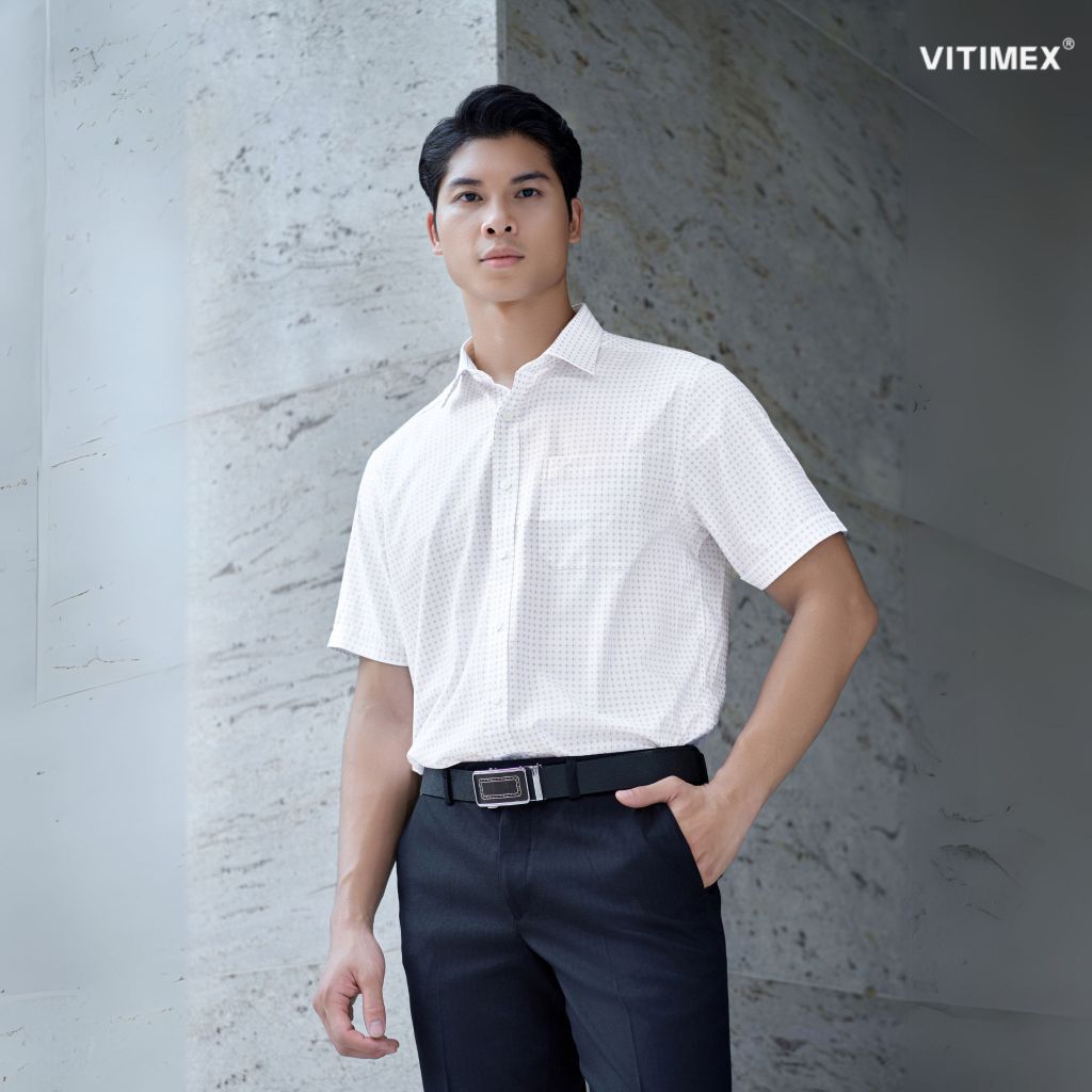 BST PTLL ÁO SƠ MI NGẮN TAY VITIMEX DÁNG RỘNG VỪA REGULAR ARC 4070
