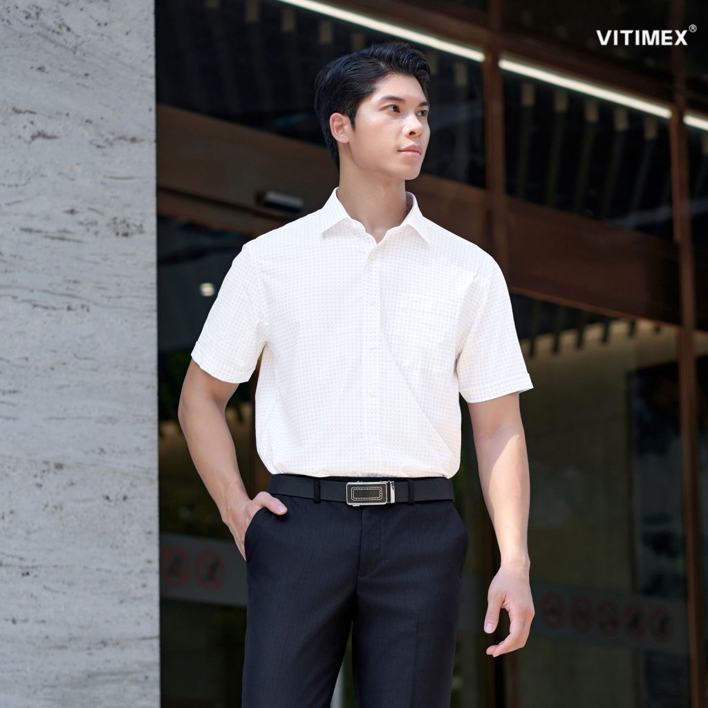 BST PTLL ÁO SƠ MI NGẮN TAY VITIMEX DÁNG RỘNG VỪA REGULAR ARC 4070
