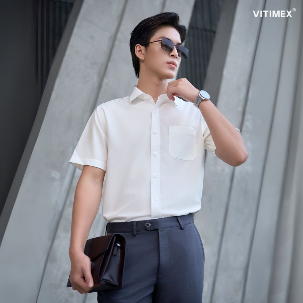 BST PTLL ÁO SƠ MI NGẮN TAY VITIMEX DÁNG RỘNG VỪA REGULAR ARC 7685