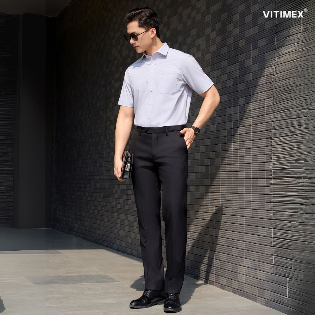 BST PTLL ÁO SƠ MI NGẮN TAY VITIMEX DÁNG RỘNG VỪA REGULAR ARC 7879