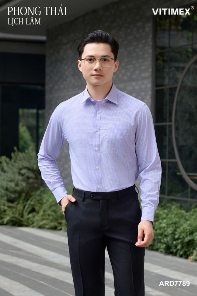 BST PTLL ÁO SƠ MI DÀI TAY VITIMEX DÁNG RỘNG VỪA REGULAR ARD 7789