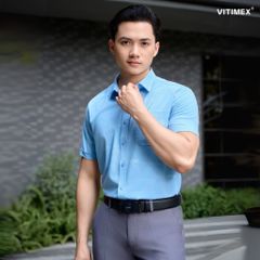 BST PTLL ÁO SƠ MI NGẮN TAY DÁNG ÔM VẠT BẰNG VITIMEX ASB 7695