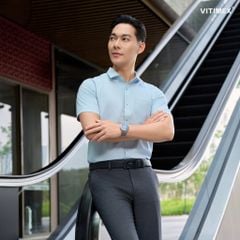 BST PTLL ÁO SƠ MI NGẮN TAY DÁNG ÔM VẠT BẰNG VITIMEX ASB 7715