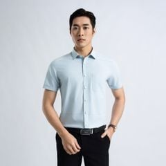 ÁO SƠ MI NGẮN TAY DÁNG ÔM VẠT BẰNG VITIMEX ASB 7715