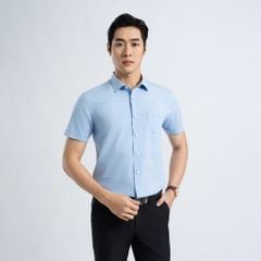 ÁO SƠ MI NGẮN TAY DÁNG ÔM VẠT BẰNG VITIMEX ASB 7716