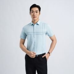 ÁO SƠ MI NGẮN TAY DÁNG ÔM VẠT BẰNG VITIMEX ASB 7720