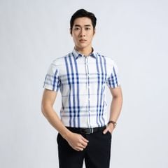 ÁO SƠ MI NGẮN TAY DÁNG ÔM VẠT BẰNG VITIMEX ASB 7757