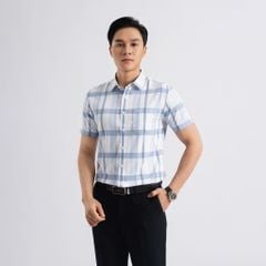 ÁO SƠ MI NGẮN TAY DÁNG ÔM VẠT BẰNG VITIMEX ASB 7815